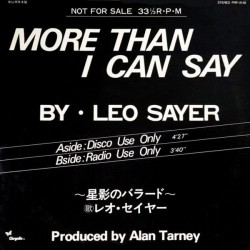 Leo Sayer - More Than I Can Say - Maxi Vinyl 12 inches - 1980 Japan - Synth Pop