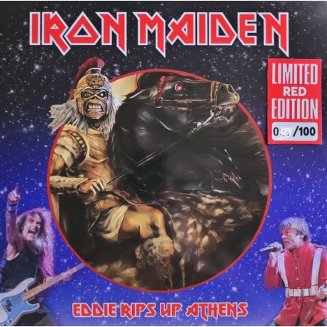 Iron Maiden - Eddie Rips Up Athens - Double LP Vinyl Album - Coloured Blue - Limited - Heavy Metal