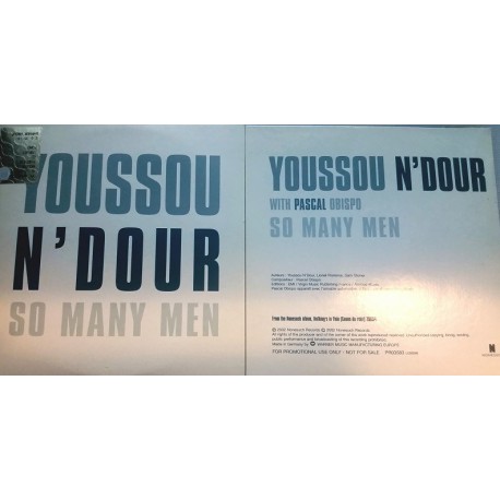 Pascal Obispo & Youssou N'Dour -  So Many Men - CD Single Promo