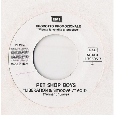 Pet Shop Boys - Jon Secada – Liberation - If You Go - Vinyl 7 inches - Italy 1994 - Synth Pop