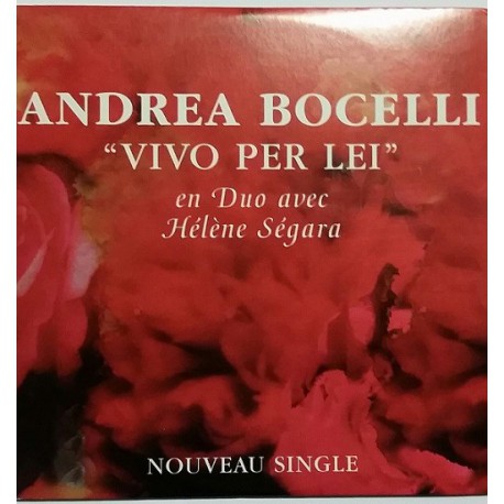 Hélène Ségara & Andrea Bocelli - Vivo Per Lei - CD Single Promo