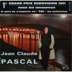 Jean Claude Pascal - Nous Les Amoureux - EP Vinyl 7 inches - Eurovision 1961 France - Chanson Française