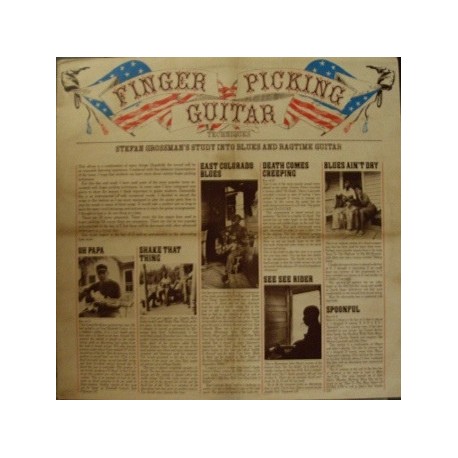 Stefan Grossman - Finger Picking Guitar Techniques - LP Vinyl Album - 1974 France - Blues