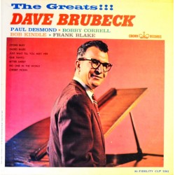 Dave Brubeck - Paul Desmond - Bobby Correll - Frank Blake & Bob Kindle – The Greats !!! - LP Vinyl Album - USA 1963 - Jazz