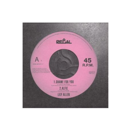Lily Allen ‎– Shame For You - Alfie - CD Single Promo