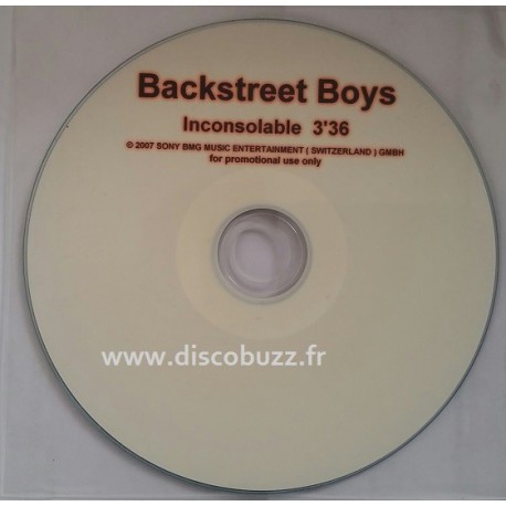 Backstreet Boys - Inconsolable - CD Single Promo