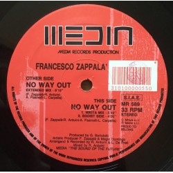 Francesco Zappala - No Way Out - Maxi Vinyl 12 inches - 1992 Italy - Techno