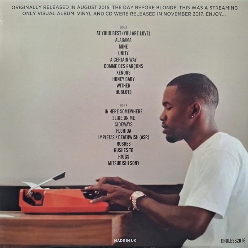 Vinyl Frank Ocean Endless album LP UK 2025 Hip Hop US Contemporary R&B