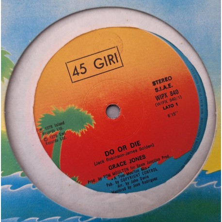 Grace Jones - Do Or Die - Maxi Vinyl 12 inches - 1978 Italy - Disco Pop