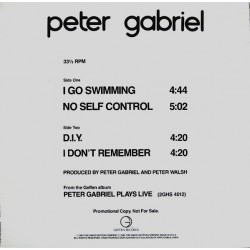Peter Gabriel – From "Peter Gabriel Plays Live" - Maxi Vinyl 12 inches - USA 1983 - Promo - Progressive Rock