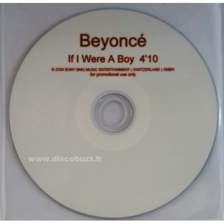 Beyoncé ‎- If I Were A Boy - CDr Single Promo