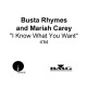 Busta Rhymes And Mariah Carey ‎- I Know What You Want - CDr Single Promo