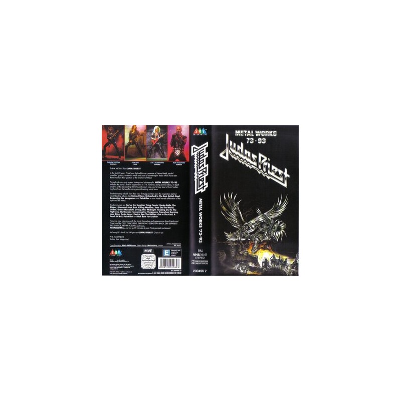 Vidéo VHS Judas Priest ‎– Metal Works 73 - 93