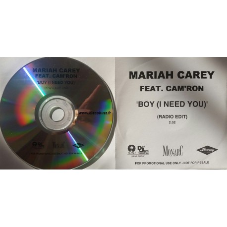 Mariah Carey Feat. Cam'ron ‎– Boy ( I Need You ) - CDr Single Promo