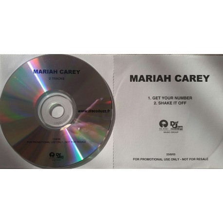 Mariah Carey ‎– Get Your Number / Shake It Off - CDr Single Promo