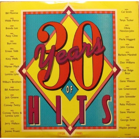 Compilation Country - 30 Years Of Hits (1958-1988) - Double LP Vinyl