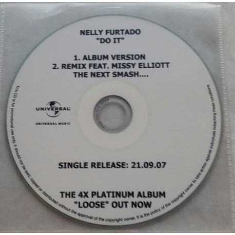Nelly Furtado - Do It - CDr Single Promo