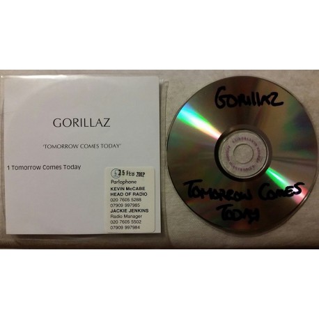 Gorillaz - Tomorrow Comes Today - CDr Single Promo