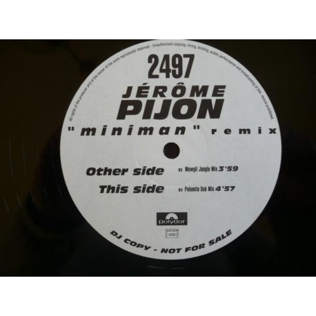 Jérôme Pijon ‎- Miniman - Maxi Vinyl Promo