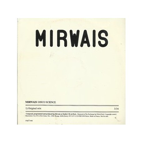 Mirwais ‎- Disco Science - CD Single Promo