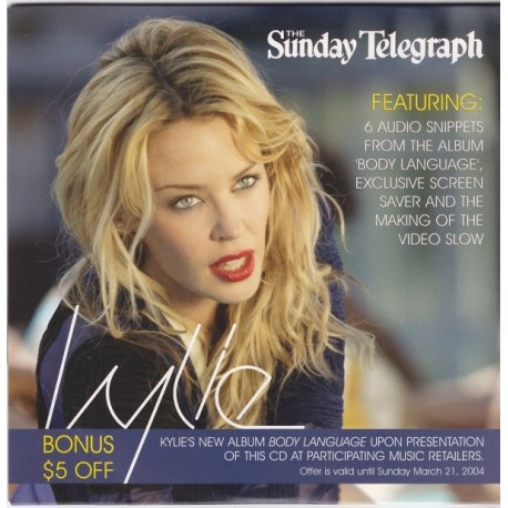 Kylie Minogue - The Sunday Telegraph: Body Language - CD Sampler Promo