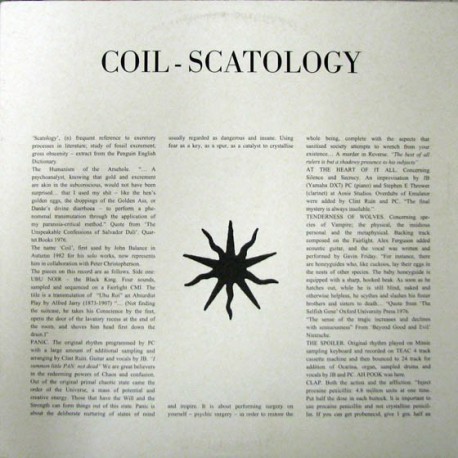 Coil - Scatology - LP Vinyl