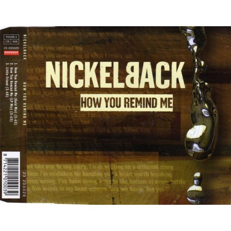 Nickelback ‎- How You Remind Me - CD Maxi Single