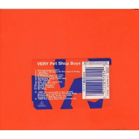 Pet Shop Boys ‎- Very - CD Album