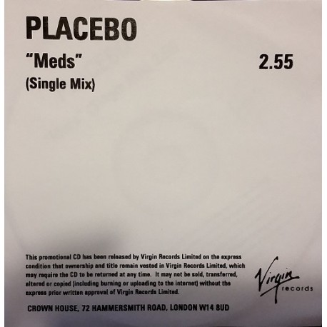 Placebo ‎- Meds - CDr Single Promo