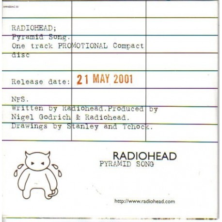 Radiohead ‎- Pyramid Song - CD Single Promo