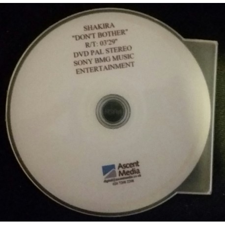 Shakira ‎– Don't Bother - DVD Single Promo