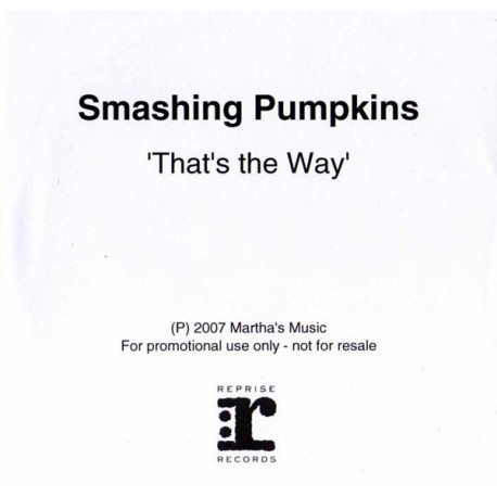 The Smashing Pumpkins ‎– That's The Way- CDr Single Promo