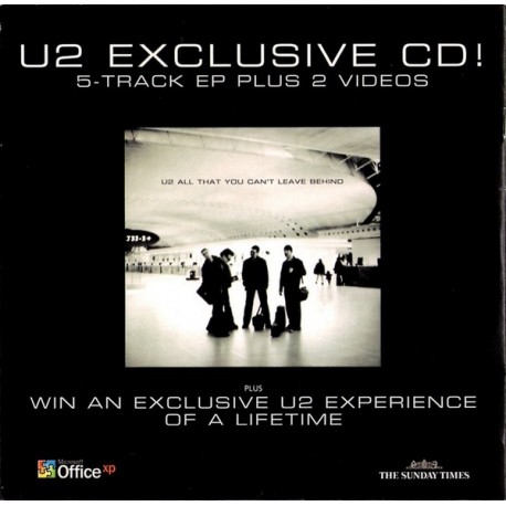 U2 ‎– Exclusive CD Sunday Times - CD Single Promo