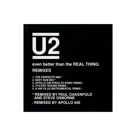 U2 ‎– Even Better Than The Real Thing (Remixes) - CD Maxi Single