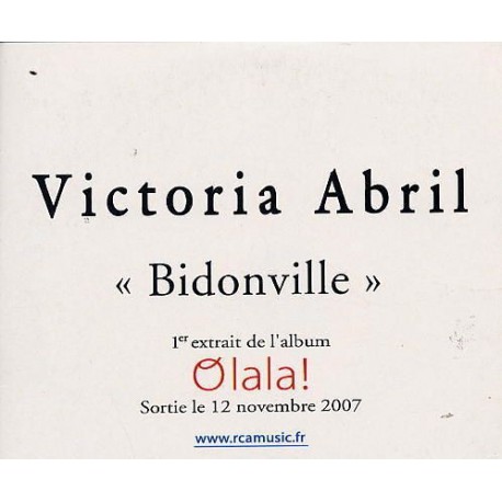 Victoria Abril - Bidonville - CD Single Promo