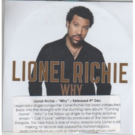 Lionel Richie ‎– Why - CDr Single Promo