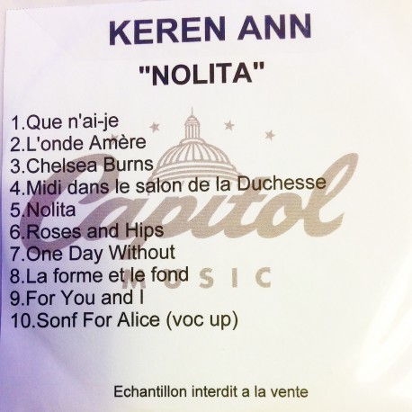 Keren Ann - Nolita - CDr Album Promo France