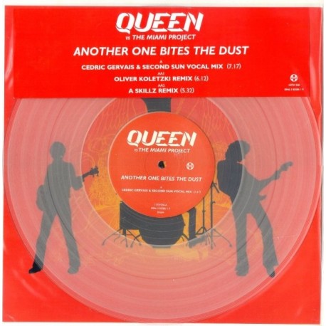 Queen Vs The Miami Project ‎– Another One Bites The Dust - Maxi Vinyl - Coloured Clear