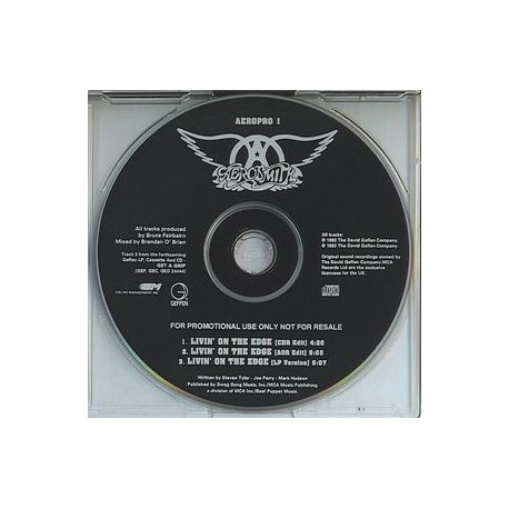 Aerosmith ‎– Livin' On The Edge - CD Maxi Single Promo