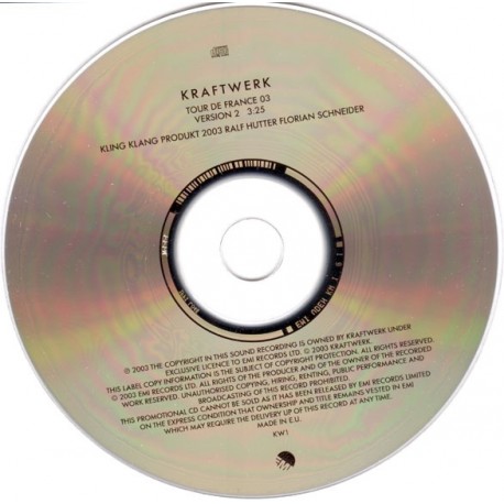 Kraftwerk ‎– Tour De France 03 - CD Single Promo