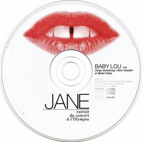 Birkin Jane - Baby Lou - CD Single Promo