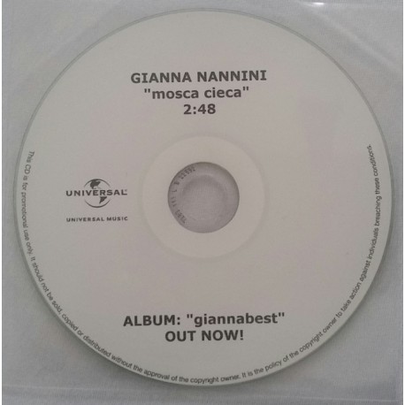 Gianna Nannini - Mosca Cieca - CDr Single Promo