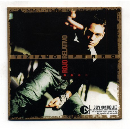 Tiziano Ferro - Rojo Relativo - CD Single Promo - Mexico - Cardboard Sleeve