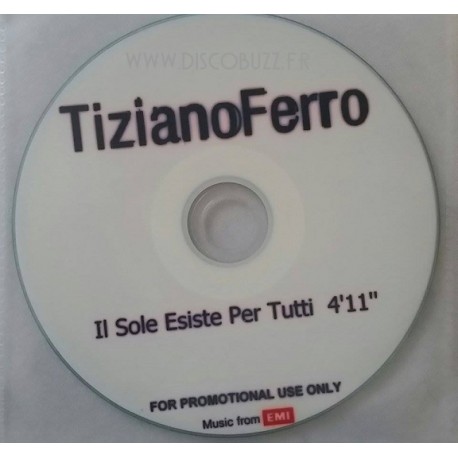 Tiziano Ferro - Il Sole Esiste Per Tutti - CDr Single Promo