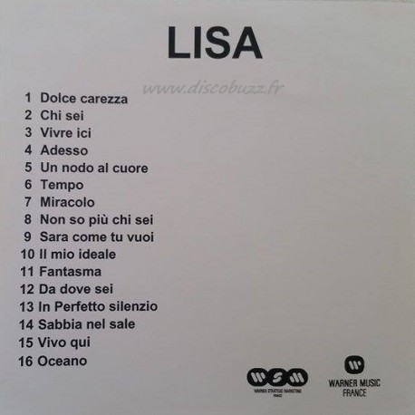 Lisa ‎– Oceano - CDr Album Promo - Different Tittles