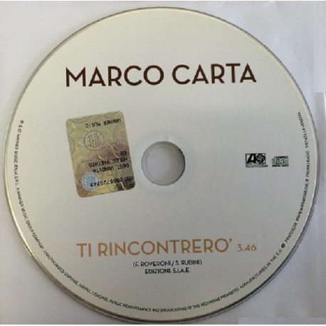 Marco Carta ‎– Ti Rincontrero - CD Single Promo