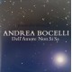 Andrea Bocelli ‎– Dell'Amore Non Si Sa - CD Single Promo - Cardboard Sleeve