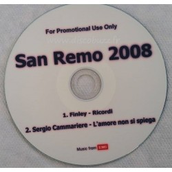 San Remo 2008 - Finley - Ricordi - Sergio Cammariere - L'Amore Non Si Spiega - CDr Promo Single