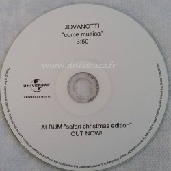 Jovanotti - Come Musica - CDr Single Promo - from Safari Christmas Edition Album