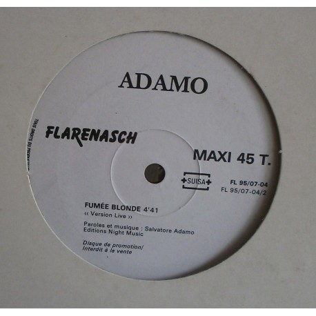Adamo ‎– Fumée Blonde - Maxi Vinyl 12 inches - Promo